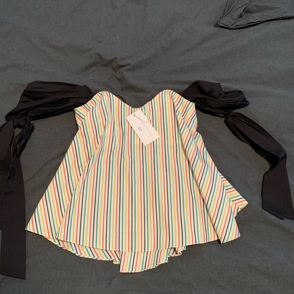 NWT Caroline Constas Zoe top in stripe - size S - Picture 3 of 5